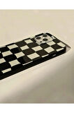İPHONE 15 UYUMLU DAMA DESENLİ SİLİKON KILIF