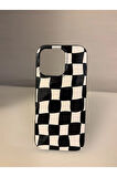 İPHONE 16 PRO UYUMLU DAMA DESENLİ SİLİKON KILIF