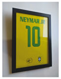 30x42 cm Neymare JR Forma Tasarımlı Poster Tablo Çerçeve 1 mm Şeffaf PVC Önyüzey Korumalı