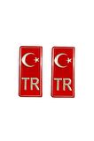 Tr Plaka Stıcker 2'li - Türkiye Plaka Stıcker - Türkiye Plakalık Stickeri