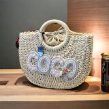 İthal Hasır Model Cool Kadın Çanta