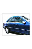 Mercedes W211 Uyumlu Krom Cam Çıtası 4 Parça 2002-2009 Arası Paslanmaz Çelik