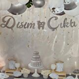 Dişim Çıktı Kaligrafi Banner - Gümüş Gri