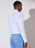 Slim Fit Klasik Yaka Beyaz Erkek Gömlek BBSP23MSH092