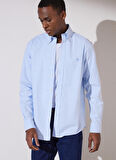 Brooks Brothers Regular Fit Klasik Yaka Mavi Erkek Gömlek BBSP23MSH083