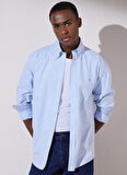 Brooks Brothers Regular Fit Klasik Yaka Mavi Erkek Gömlek BBSP23MSH083