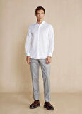 Brooks Brothers Slim Fit İtalyan Yaka Beyaz Erkek Gömlek BBSS24MSH022