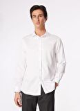Brooks Brothers Slim Fit İtalyan Yaka Beyaz Erkek Gömlek BBSS24MSH028