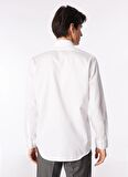 Slim Fit Klasik Yaka Beyaz Erkek Gömlek BBSS24MSH029