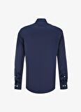 Slim Fit İtalyan Yaka Lacivert Erkek Gömlek BBSS24MSH028