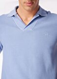 Polo Yaka Standart Mavi Erkek Kazak BBSS24MKL012