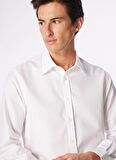 Slim Fit Klasik Yaka Beyaz Erkek Gömlek BBSS24MSH057