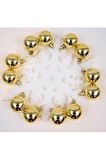 Waldern Yılbaşı Çam Ağacı Süsü Gold 4 Cm 12li Cici Top