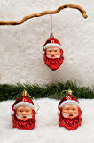 3lü Christmas Noel Baba Yılbaşı Ağacı Süsü