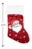 Noel Ho Ho Ho Dekoratif Yılbaşı Süs Çorap 42*26 Cm