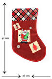 Noel Baba Dekoratif Yılbaşı Süs Çorap 42*26 Cm