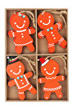 8 Adet Pancake Man 10*6cm Yılbaşı Süsü
