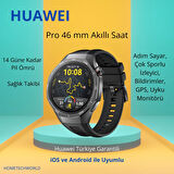HUAWEI WATCH  Pro 46 mm Akıllı Saat, Pro seviyesinde Spor Saati, Keskin Hatlı Tasarım, 14 Güne Kadar Pil Ömrü, Sağlık Takibi, iOS ve Android ile Uyumlu, Siyah