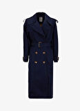Sorbe Lacivert Kadın Trençkot MASCULINE TRENCH 9018