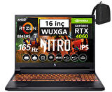 Acer Nitro V16 ANV16-41 Amd R7 8845HS Aı 24GB Ddr5 2tb SSD 8GB/RTX4060 WINDOWS11HOME 16" 165Hz Wxuga IPS Taşınabilir Bilgisayar WNHQRUEY00323+WEBLEGELSINÇANTA