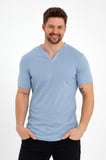 2124 Henley Tişört Basic Casual T shirt