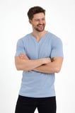2124 Henley Tişört Basic Casual T shirt