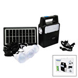 SOLAR SEYYAR PANELLİ - FİŞ ŞARJLI 2İN1 DİKEY MODEL EL FENERİ  - 3 PARÇA  AMPUL KABLOLU - POWERBANK (4172)