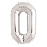 0 Rakam Folyo Balon Gümüş  40 inç (4172)