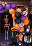 Haloween Korkuluk Büyük Balkabağı Korkunç Folyo Balon 70 x 130 cm Cadılar Bayramı