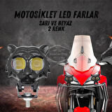 Kedi Göz Sis Farı Çift Renk Sarı-Beyaz 9-60V Araç Motosiklet Off Road Led Lamba Delici Yayıcı Projektör 50W Metal Arazi Çalışma Lambası 1 Adet