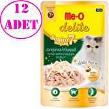 Me-O Delite Pouch Senior Ton Balıklı Yaşlı Kedi Konservesi 70 Gr 12 AD