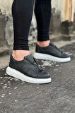 WG010 Gri Cilt Erkek Casual Ayakkabı