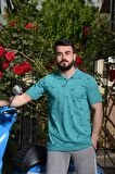 Yeşil Normal Kesim Martı Model Polo Yaka Erkek Tişört  21EPLYMART