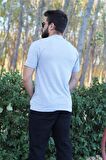 Gri Slim Fit Düz Basic Kısa Kollu V Yaka İnce Erkek Tişört 20ETSHBSIC