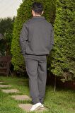 Koyu Gri Dik Balıkçı Yaka Rahat Kalıp Yarım Fermuarlı Erkek Eşofman Takım 21EESTYAKT