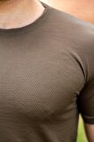 Haki Yeşil Basic Rahat İnce Petek Kumaş Spor Erkek Tshirt 22ETSHPORT