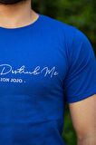 Mavi El Yazısı İmza Baskı Kısa Kollu Bisiklet Yaka Erkek T-shirt 22ETSHEYAZ