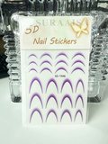 Ombre Efekt French Tırnak Sticker Lila Nail Art SD-1946