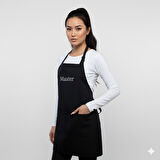 Siyah Cepli Önlük Manikür Usta Önlüğü One Size 