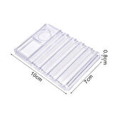 Manikür Protez Tırnak Fırça Standı ve Renk Paleti Şeffaf