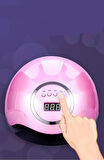 Manikür Tırnak Kurutucu UV Led Lamba Pembe 120W