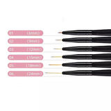 Nail Art Liner Fırça Seti 6'lı