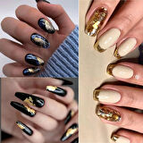 Tırnak Süsleme Kırık Folyo Parçaları 12'li set Potal Nail Art