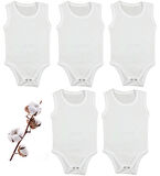 Bebek Basic Zıbın %100 Pamuk Penye Bisiklet Yaka 5 Li Atlet Body Zıbın 3 yaş 4 yaş 5 yaş 6 yaş