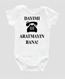 Organik %100 Pamuk Dayımı Aratmayın Bana Telefonlu  Baskılı ZBN060