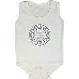 Organik %100 Pamuk Sarı Lacivert Bebek Askılı Zıbın Body ZBN101