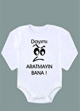 Uzun Kollu %100 Organik Pamuk Baskılı Bebek Body Çıtçıtlı Zıbın ZBN080