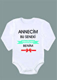 Uzun Kollu %100 Organik Pamuk Baskılı Bebek Body Çıtçıtlı Zıbın ZBN011
