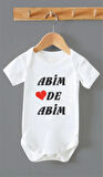 Organik %100 Pamuk Abim de Abim Bebek Body Zıbın ZBN0163