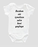 Organik %100 Pamuk Bezdum Süt İçmekten Bebek Body ZBN084